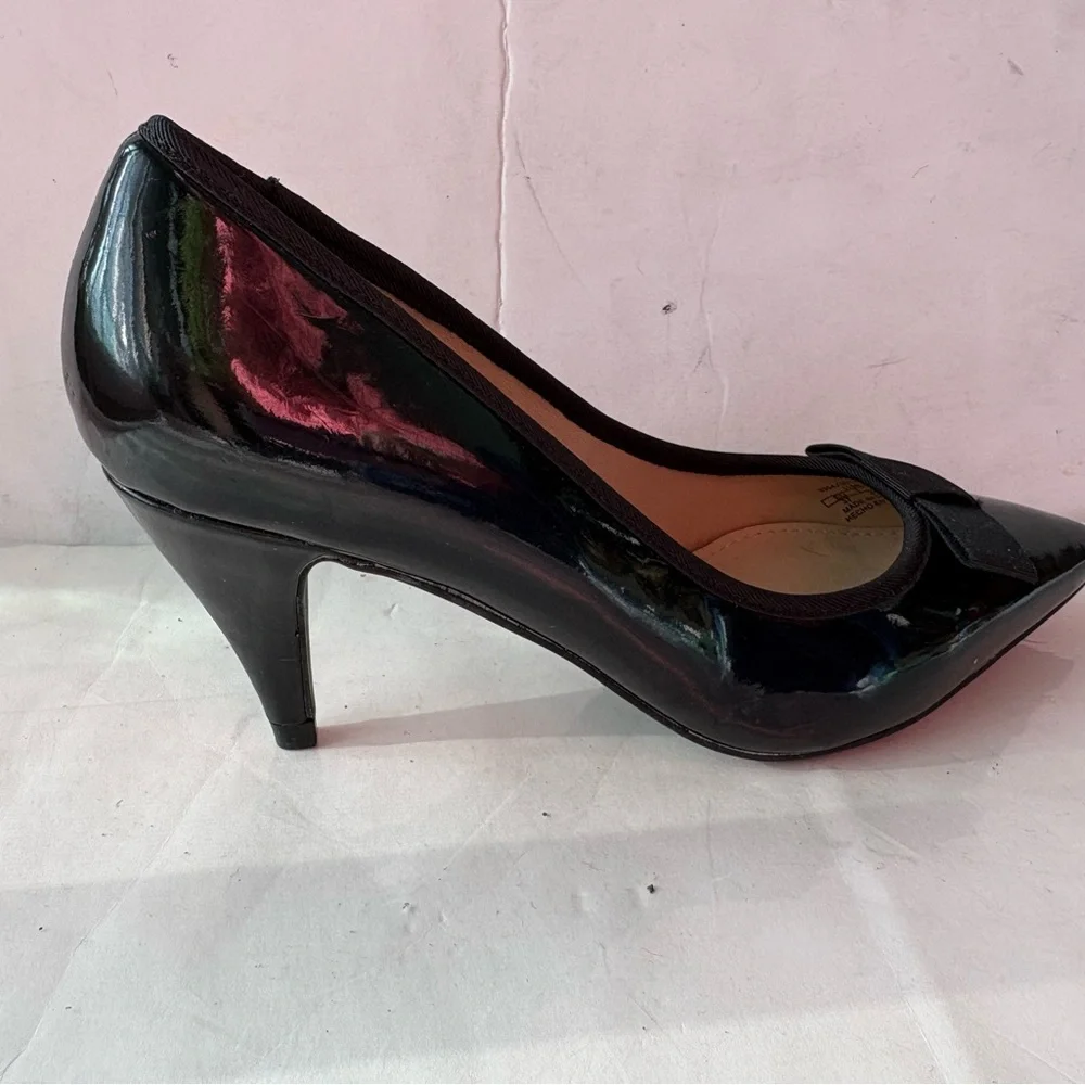 Zara patent black Women's Shoes with Bow Accent size 37 - Picture 7 of 13